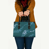 Aloha Hawaii Floral Tapa Leather Bag Patchwork Teal - Polynesian Pride