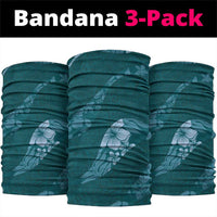 Aloha Hawaii Floral Tapa Neck Gaiter Patchwork Teal - Polynesian Pride