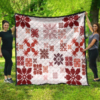 Vintage Hawaii Quilt Hawaiian Quilt Kapa Mismatch Red LT7 - Polynesian Pride