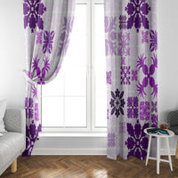 Vintage Hawaii Window Curtain Hawaiian Quilt Kapa Mismatch Purple LT7 - Polynesian Pride