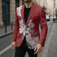 Ia Orana Tahiti Tiare Blazer Crimson Lei - Polynesian Pride