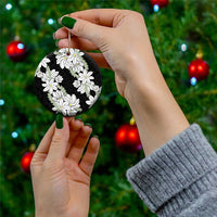 Ia Orana Tahiti Tiare Ceramic Ornament Black Lei - Polynesian Pride
