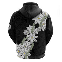 Ia Orana Tahiti Tiare Hoodie Black Lei - Polynesian Pride
