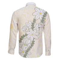 Ia Orana Tahiti Tiare Family Matching Tank Maxi Dress and Hawaiian Shirt Lemon Yellow Lei LT7 - Polynesian Pride