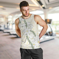 Ia Orana Tahiti Tiare Men Tank Top Lemon Yellow Lei - Polynesian Pride