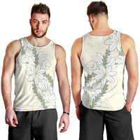 Ia Orana Tahiti Tiare Men Tank Top Lemon Yellow Lei - Polynesian Pride