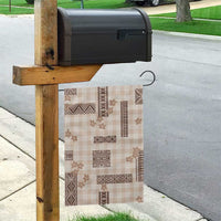 Hawaiian Quilt Tapa On Beige Palaka Motifs Garden Flag