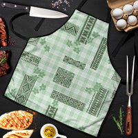 Hawaiian Quilt Tapa On Pastel Mint Palaka Motifs Apron
