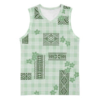 Hawaiian Quilt Tapa On Pastel Mint Palaka Motifs Basketball Jersey