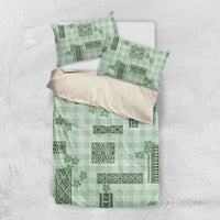Hawaiian Quilt Tapa On Pastel Mint Palaka Motifs Bedding Set LT7 US Twin 172cm x 218cm Mint - Polynesian Pride