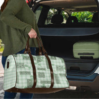 Hawaiian Quilt Tapa On Pastel Mint Palaka Motifs Travel Bag