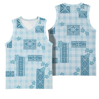 Hawaiian Quilt Tapa On Cold Blue Palaka Motifs Basketball Jersey
