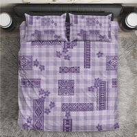 Hawaiian Quilt Tapa On Lilac Palaka Motifs Bedding Set LT7 Lilac - Polynesian Pride