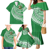 Tonga Liahona High School Personalized Family Matching Mermaid Dress and Hawaiian Shirt Ngatu Tokelaufeletoa Motifs LT7 - Polynesian Pride