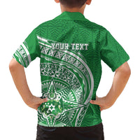 Tonga Liahona High School Personalized Family Matching Off The Shoulder Long Sleeve Dress and Hawaiian Shirt Ngatu Tokelaufeletoa Motifs LT7 - Polynesian Pride