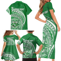 Tonga Liahona High School Personalized Family Matching Short Sleeve Bodycon Dress and Hawaiian Shirt Ngatu Tokelaufeletoa Motifs LT7 - Polynesian Pride