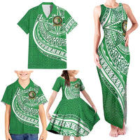 Tonga Liahona High School Personalized Family Matching Tank Maxi Dress and Hawaiian Shirt Ngatu Tokelaufeletoa Motifs LT7 - Polynesian Pride