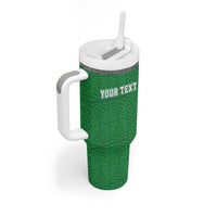 Tonga Liahona High School Personalized Tumbler With Handle Ngatu Tokelaufeletoa Motifs