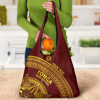 Tonga High School Grocery Bag THS Anniversary Ngatu Motif