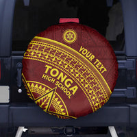 Tonga High School Spare Tire Cover THS Anniversary Ngatu Motif