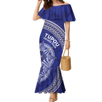 Tupou College Toloa Family Matching Mermaid Dress and Hawaiian Shirt Ngatu Tapa Mix Style