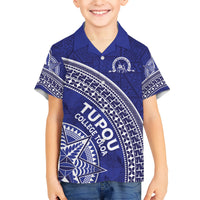 Tupou College Toloa Kid Hawaiian Shirt Ngatu Tapa Mix Style