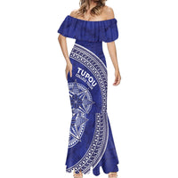Tupou College Toloa Mermaid Dress Ngatu Tapa Mix Style LT7 - Polynesian Pride