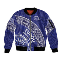 Tupou College Toloa Sleeve Zip Bomber Jacket Ngatu Tapa Mix Style