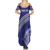 Tupou College Toloa Summer Maxi Dress Ngatu Tapa Mix Style LT7 - Polynesian Pride
