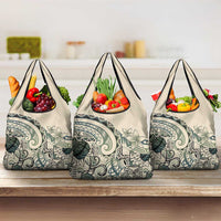 Aloha Hawaii Tapa Grocery Bag Summer Green Hawaiian Ipu - Polynesian Pride
