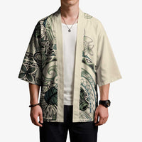 Aloha Hawaii Tapa Kimono Summer Green Hawaiian Ipu LT7 - Polynesian Pride