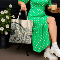 Aloha Hawaii Tapa Tote Bag Summer Green Hawaiian Ipu - Polynesian Pride