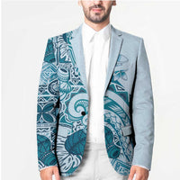 Aloha Hawaii Tapa Blazer Cool Turquoise Hawaiian Ipu - Polynesian Pride