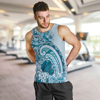 Aloha Hawaii Tapa Men Tank Top Cool Turquoise Hawaiian Ipu LT7 Turquoise - Polynesian Pride