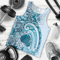 Aloha Hawaii Tapa Men Tank Top Cool Turquoise Hawaiian Ipu LT7 - Polynesian Pride