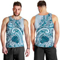 Aloha Hawaii Tapa Men Tank Top Cool Turquoise Hawaiian Ipu LT7 - Polynesian Pride
