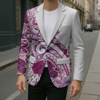 Aloha Hawaii Tapa Blazer Vibrant Fuchsia Hawaiian Ipu - Polynesian Pride