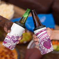 Aloha Hawaii Tapa 4 in 1 Can Cooler Tumbler Vibrant Fuchsia Hawaiian Ipu - Polynesian Pride