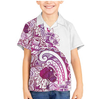 Aloha Hawaii Tapa Family Matching Mermaid Dress and Hawaiian Shirt Vibrant Fuchsia Hawaiian Ipu LT7 Son's Shirt Fuchsia - Polynesian Pride