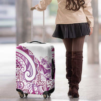 Aloha Hawaii Tapa Luggage Cover Vibrant Fuchsia Hawaiian Ipu - Polynesian Pride
