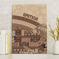 Samoa Mamanu Siapo Mocha Canvas Wall Art Tatau Malie