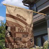 Samoa Mamanu Siapo Mocha Garden Flag Tatau Malie