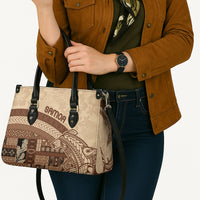 Samoa Mamanu Siapo Mocha Leather Bag Tatau Malie