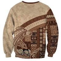 Samoa Mamanu Siapo Mocha Sweatshirt Tatau Malie