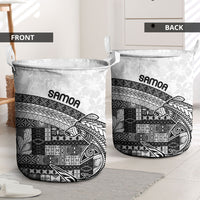 Samoa Mamanu Siapo Classic Black Laundry Basket Tatau Malie