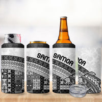 Samoa Mamanu Siapo Classic Black 4 in 1 Can Cooler Tumbler Tatau Malie