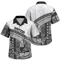 Samoa Mamanu Siapo Classic Black Family Matching Off Shoulder Maxi Dress and Hawaiian Shirt Tatau Malie