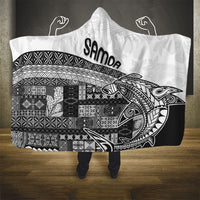 Samoa Mamanu Siapo Classic Black Hooded Blanket Tatau Malie
