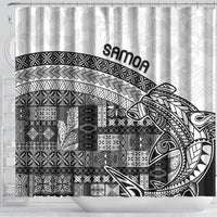 Samoa Mamanu Siapo Classic Black Shower Curtain Tatau Malie