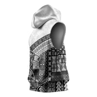 Samoa Mamanu Siapo Classic Black Sleeveless Hoodie Tatau Malie